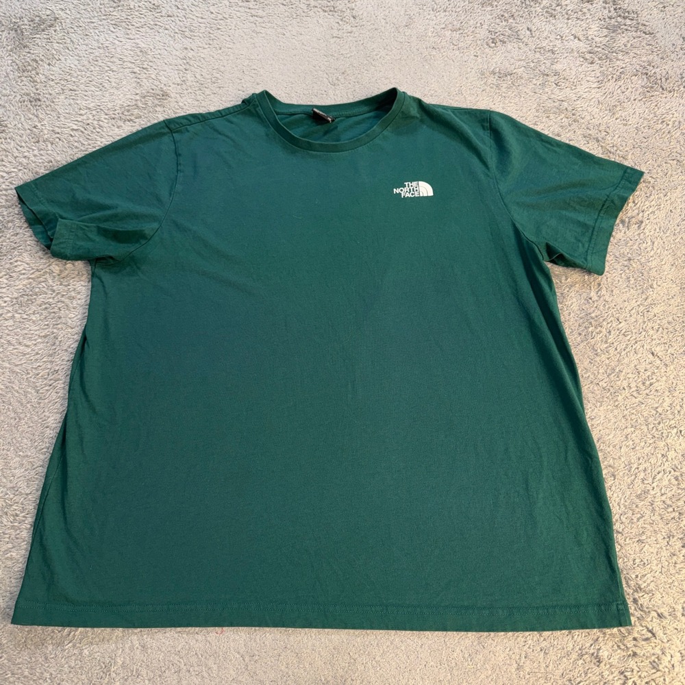 The North Face Mens XXL Green Graphic T-Shirt Short Sleeve Cotton Crew Neck Tee